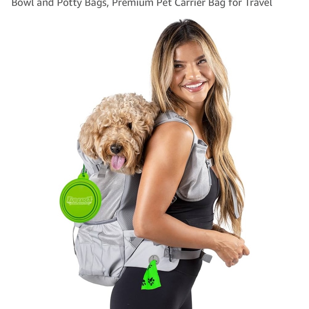 Used a handful of times. Med size dog back pack.
